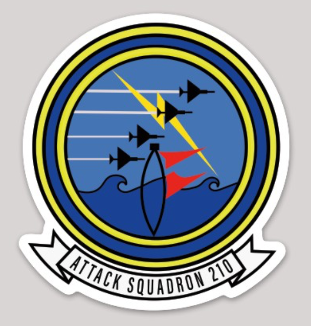 Officially Licensed US Navy VA-210 Blackhawks Sticker
