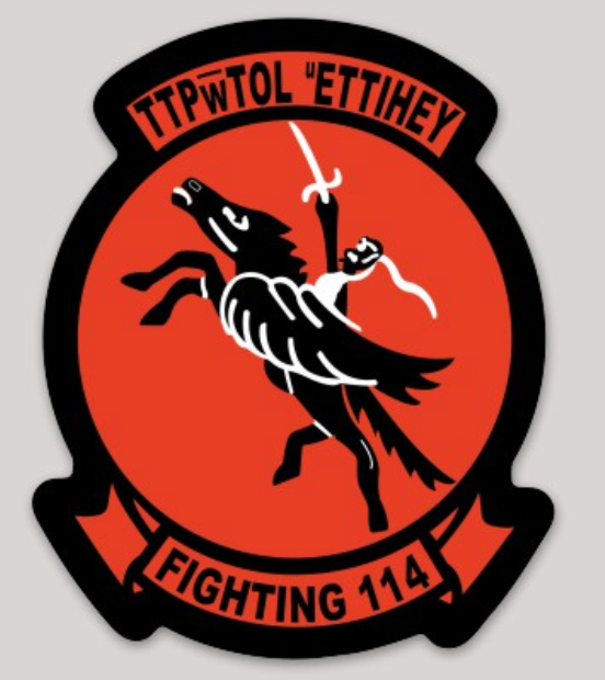 Officially Licensed US Navy Official VA-114 Pegasus Sticker