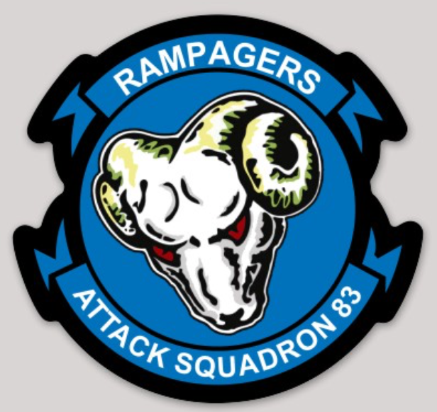 Officially Licensed US Navy VA-83 Rampagers Sticker