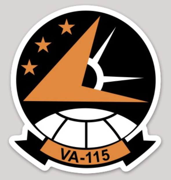 Officially Licensed US Navy VA-115 Eagles Sticker