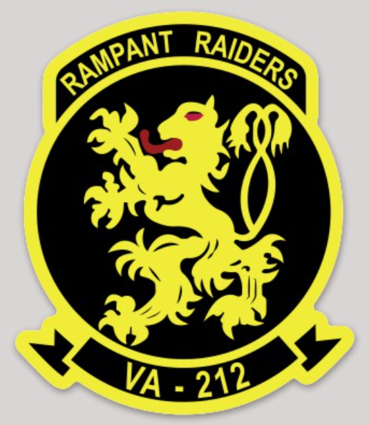 Officially Licensed US Navy VA-212 Rampant Raiders Sticker