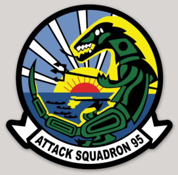 Officially Licensed US Navy VA-95 Green Lizards Sticker