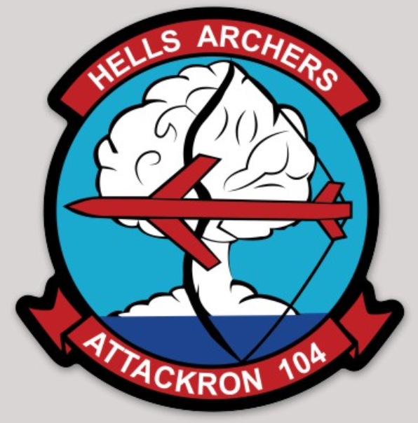 Officially Licensed US Navy Official VA-104 Hells Archers Sticker