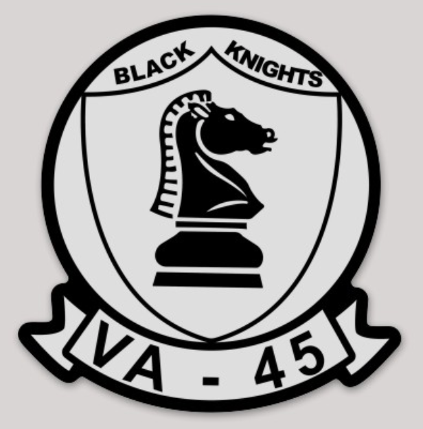 Officially Licensed US Navy VA-45 Black Knights Sticker