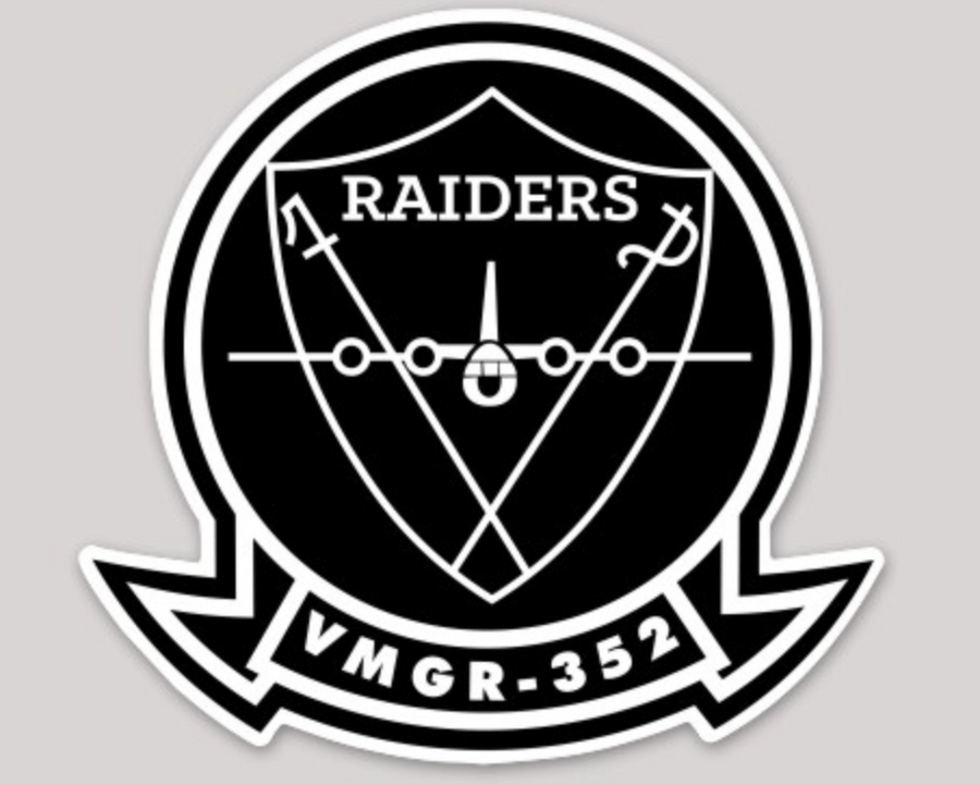 Officially Licensed USMC VMGR-352 Raiders Legacy Sticker