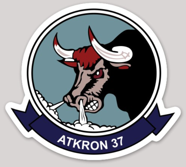 Officially Licensed US Navy  VA-37 Bulls Sticker