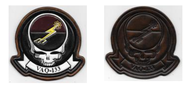 Officially Licensed U.S. Navy VAQ-133 Wizards Leather Patch