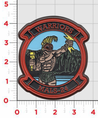 Officially Licensed USMC MALS-24 Warriors Leather Patch