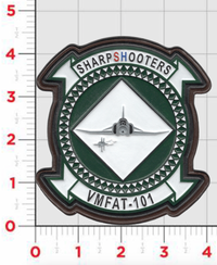 Officially Licensed USMC VMFAT-101 Sharpshooters F-4 Phantom Leather Patches