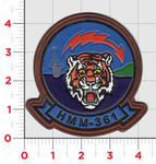 Officially Licensed USMC HMM-361 Flying Tigers Hand Painted Leather Patch