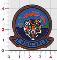 Officially Licensed USMC HMM-361 Flying Tigers Hand Painted Leather Patch