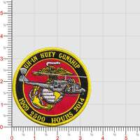Officially Licensed USMC UH-1N Huey Gunship Hours Patch