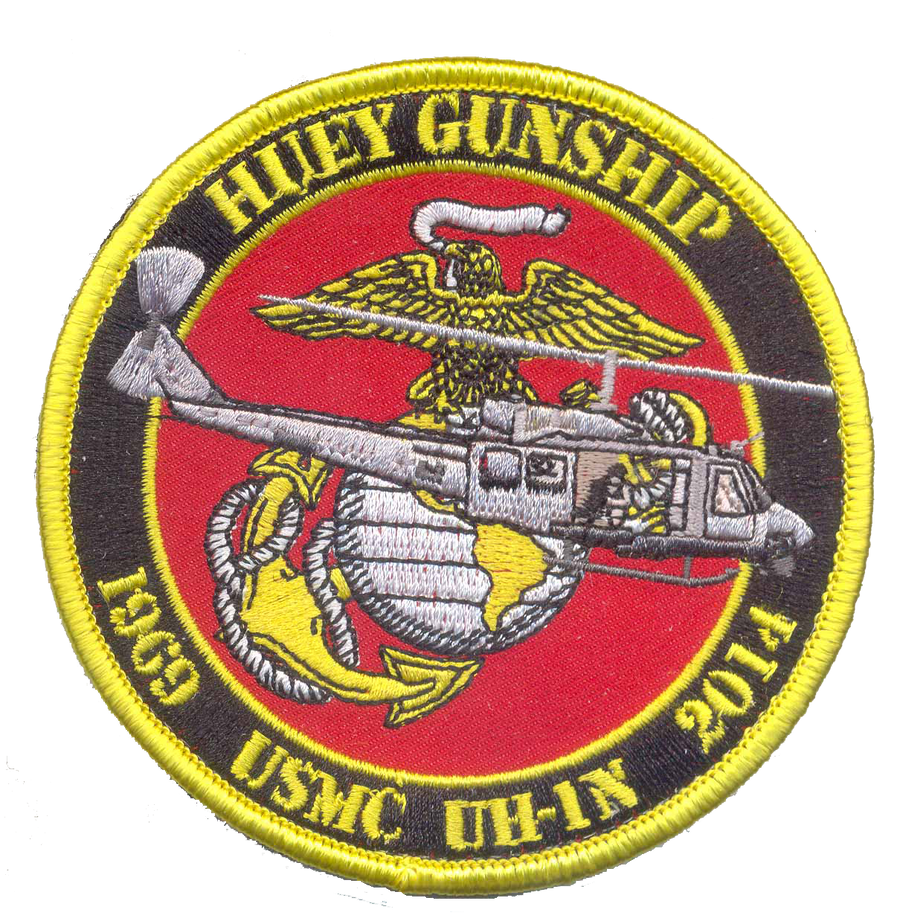 Officially Licensed USMC UH-1N Huey Gunship Commemorative Patch