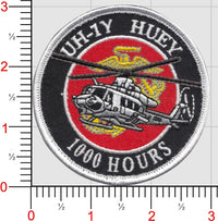 Officially Licensed USMC UH-1Y Huey Flight Hours Patch