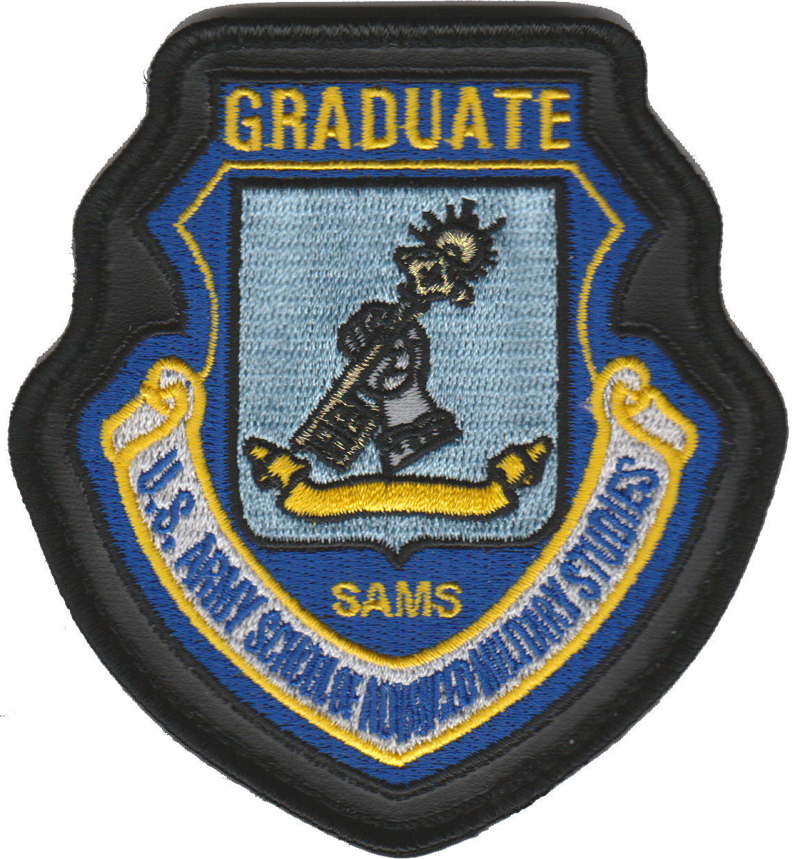 USAF SAMS Graduate Leather Edge Patch