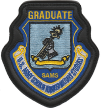 USAF SAMS Graduate Leather Edge Patch
