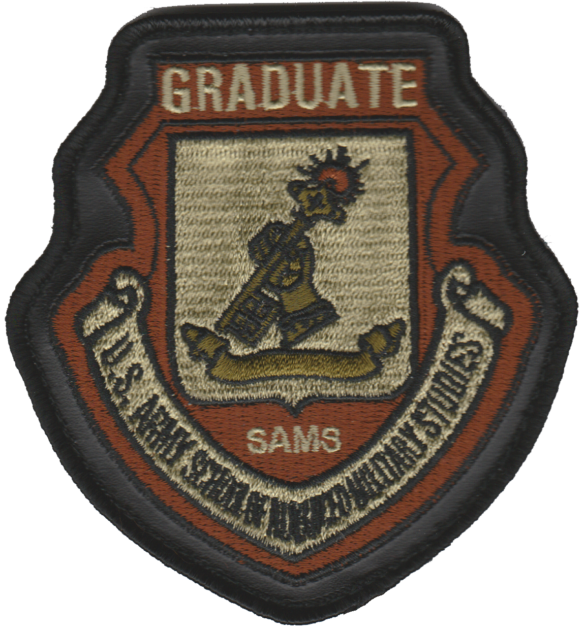 USAF SAMS Graduate Leather Edge Patch