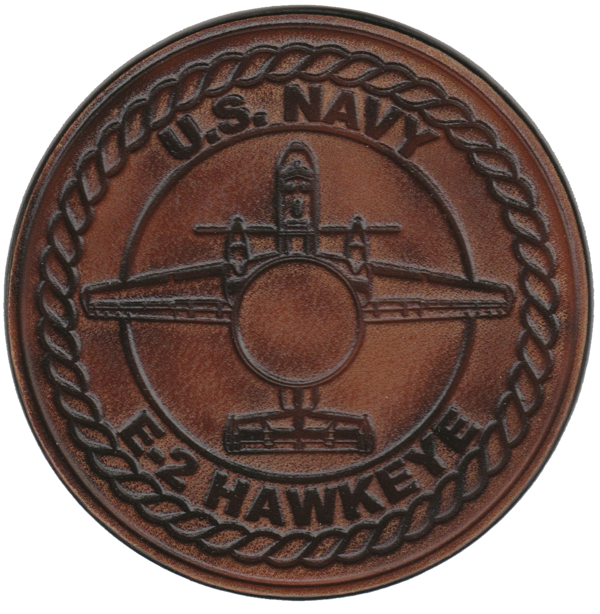 Officially Licensed US Navy E-2 Hawkeye Leather Patch