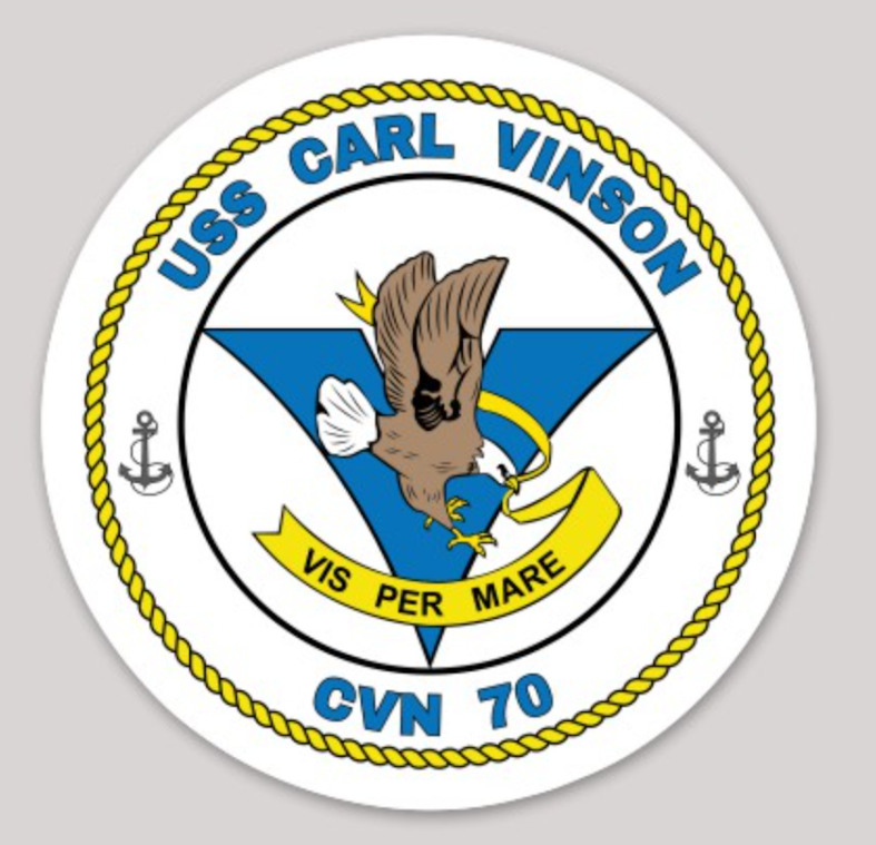 Officially Licensed US Navy USS Carl Vinson CVN-70 Sticker (Vinson)