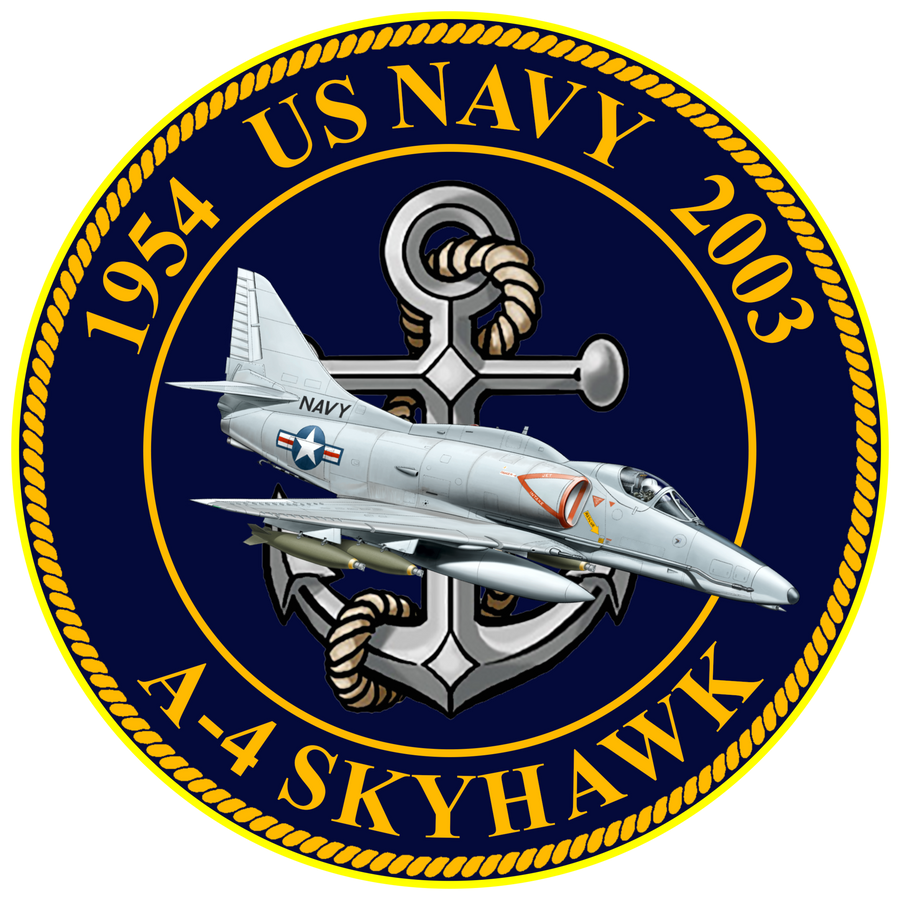 Officially Licensed US Navy A-4 Skyhawk Commemorative Sticker