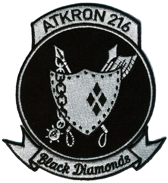 Officially Licensed US Navy VA-216 Black Diamonds Patch