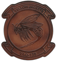 Officially Licensed US Navy VAQ-138 Yellow Jackets Leather patches