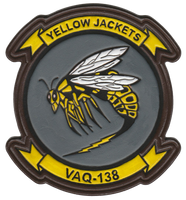 Officially Licensed US Navy VAQ-138 Yellow Jackets Leather patches