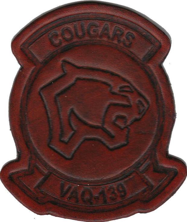 Officially Licensed VAQ-139 Cougars Leather Patch