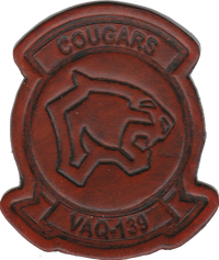 Officially Licensed VAQ-139 Cougars Leather Patch