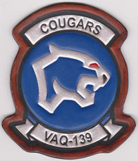 Officially Licensed VAQ-139 Cougars Leather Patch