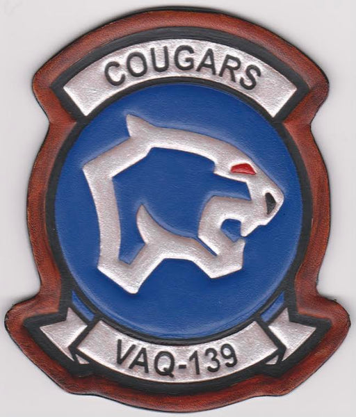 Officially Licensed VAQ-139 Cougars Leather Patch