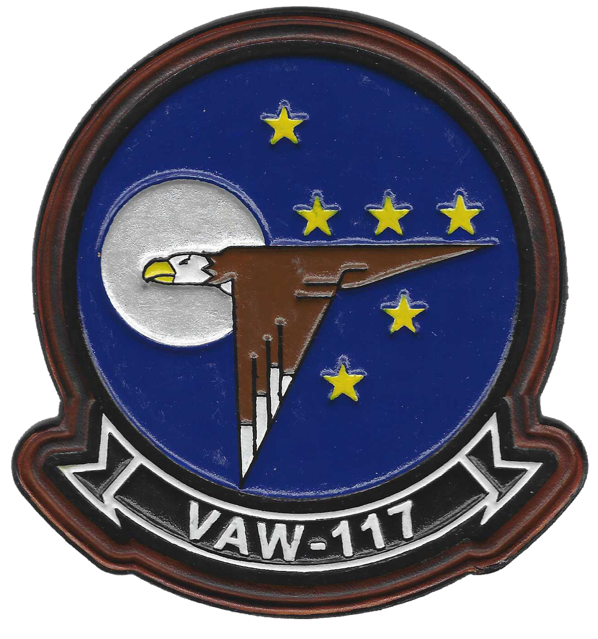 Officially Licensed US Navy VAW-117 Wallbangers Leather Patch