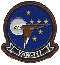 Officially Licensed US Navy VAW-117 Wallbangers Leather Patch