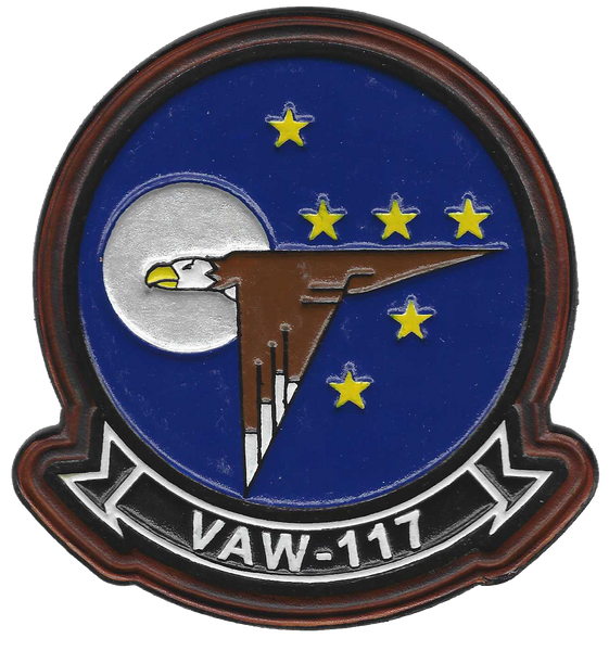 Officially Licensed US Navy VAW-117 Wallbangers Leather Patch