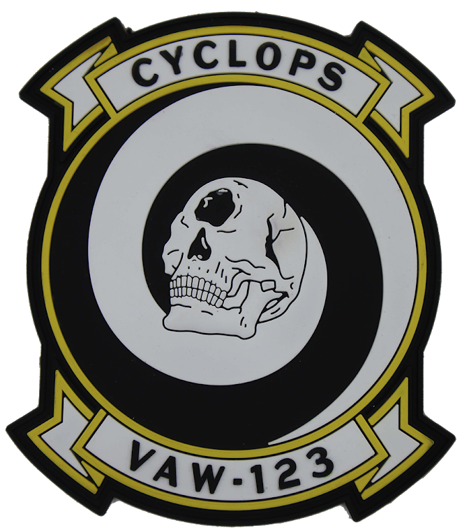Official US Navy VAW-123 Cyclops PVC Patch