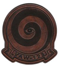 Officially Licensed US Navy VAW-123 Screwtops Leather Patches