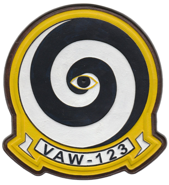 Officially Licensed US Navy VAW-123 Screwtops Leather Patches