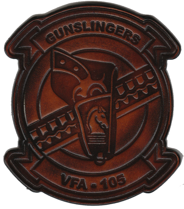 Officially Licensed US Navy VFA-105 Gunslingers Leather Patch