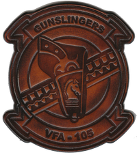 Officially Licensed US Navy VFA-105 Gunslingers Leather Patch