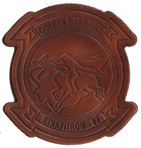 Officially Licensed US Navy VFA-87 Golden Warriors Leather Patch