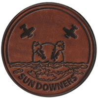 Officially Licensed US Navy VFC-111/VF-111 Sundowners Hand Painted Leather Patch