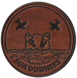 Officially Licensed US Navy VFC-111/VF-111 Sundowners Hand Painted Leather Patch