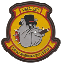 Officially Licensed USMC VMA-223 Great American Bulldogs Leather Squadron Patches