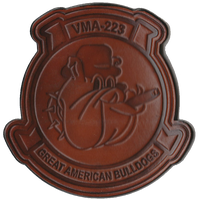 Officially Licensed USMC VMA-223 Great American Bulldogs Leather Squadron Patches