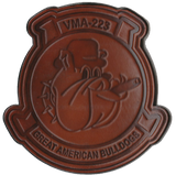 Officially Licensed USMC VMA-223 Great American Bulldogs Leather Squadron Patches