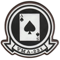 Officially Licensed USMC VMA-231 Ace of Spades Leather Patches