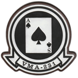 Officially Licensed USMC VMA-231 Ace of Spades Leather Patches