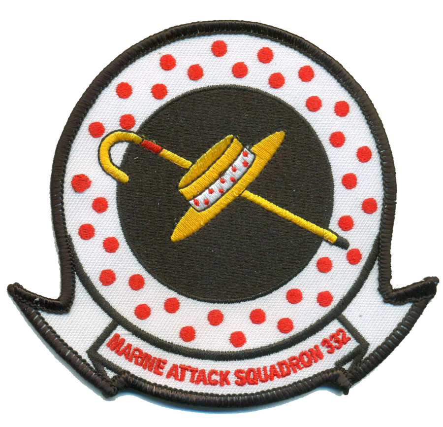 Officially Licensed USMC VMA-332 Polka Dots Patch