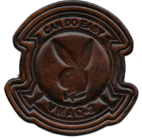 Officially Licensed USMC VMAQ-2 Playboys Leather Patch