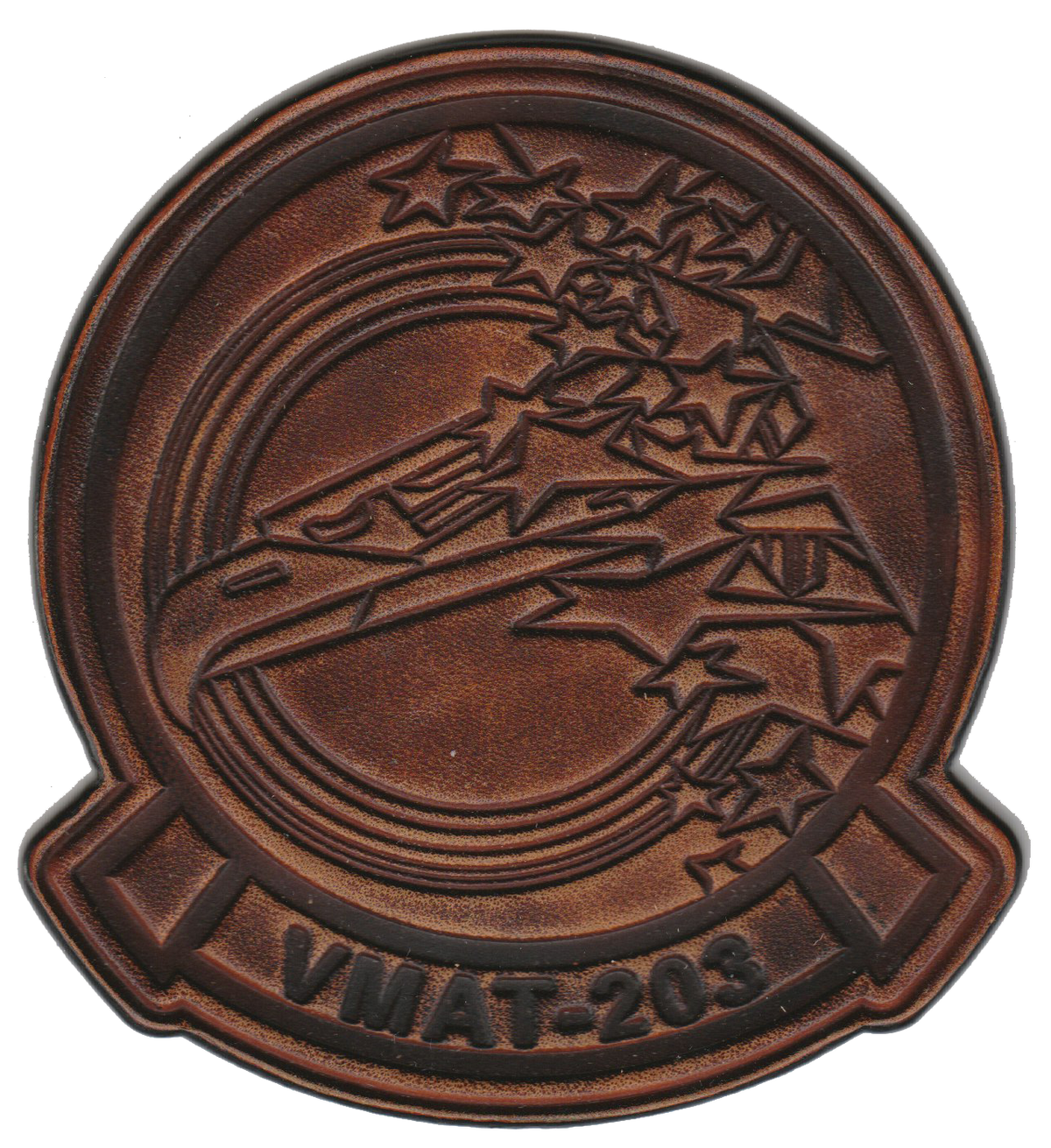 Officially Licensed USMC VMAT-203 Hawks Leather Patches